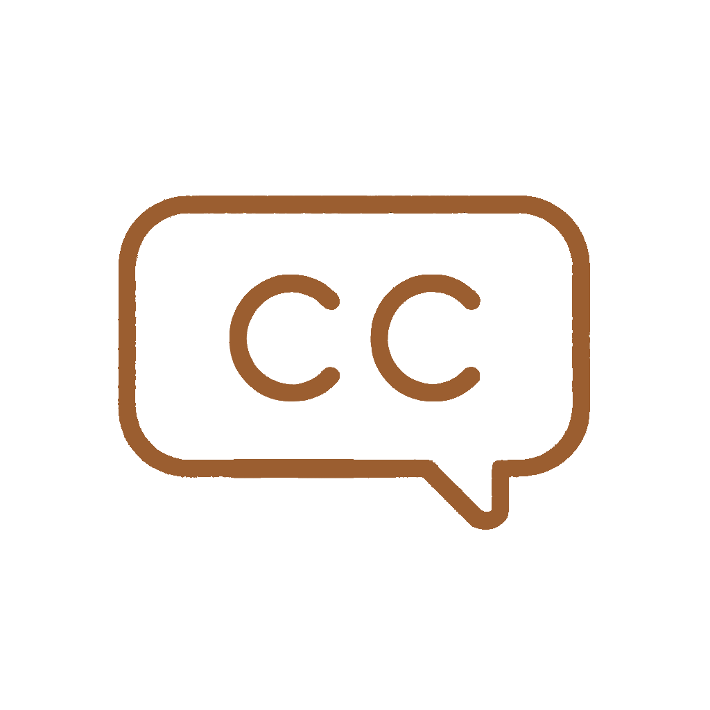 CC icon representing captions & languages