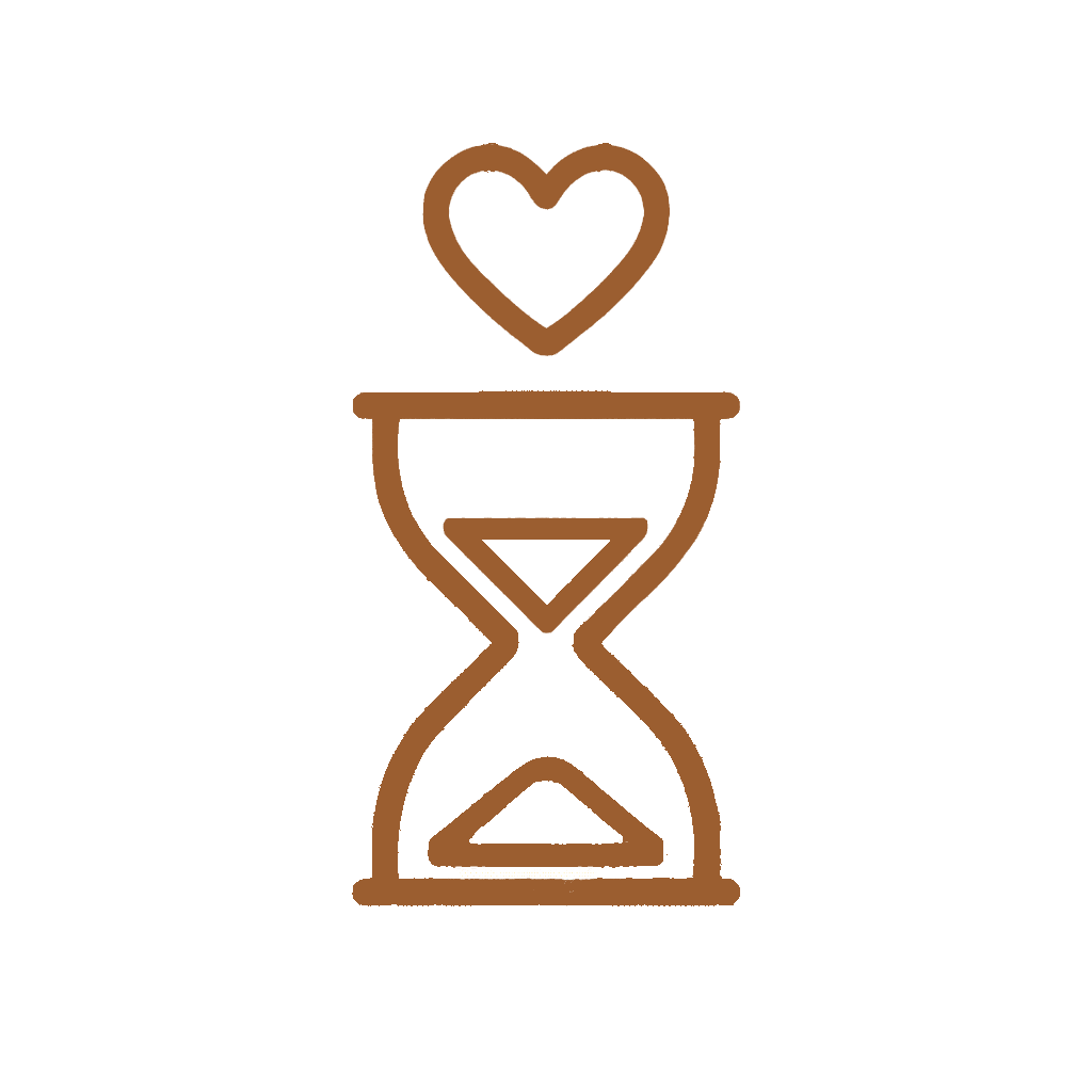 Hourglass icon representing timeline