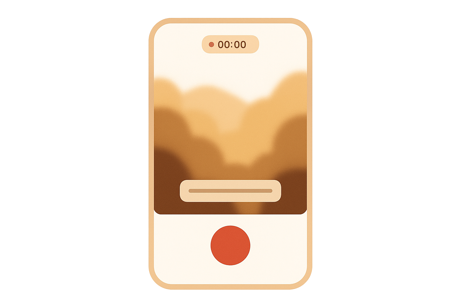 Video recording interface on a phone